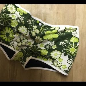 Reversible lime n navy shorty shorts, Med 32”waist